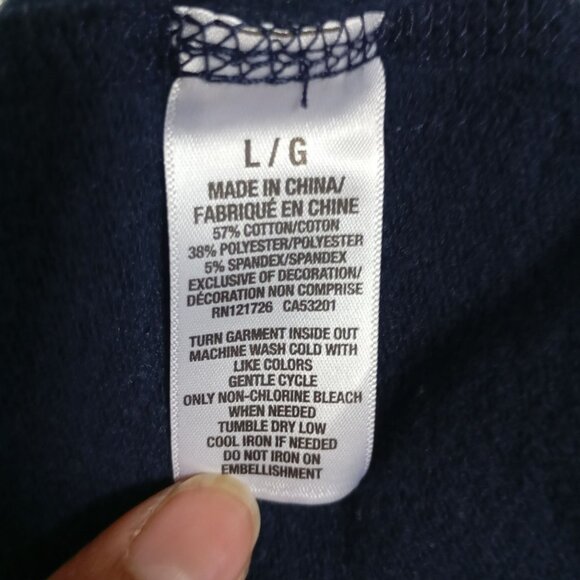 Aeropostale Navy Blue Graphic Sweatpants Casual Lounge Womens Large - Picture 3 of 9